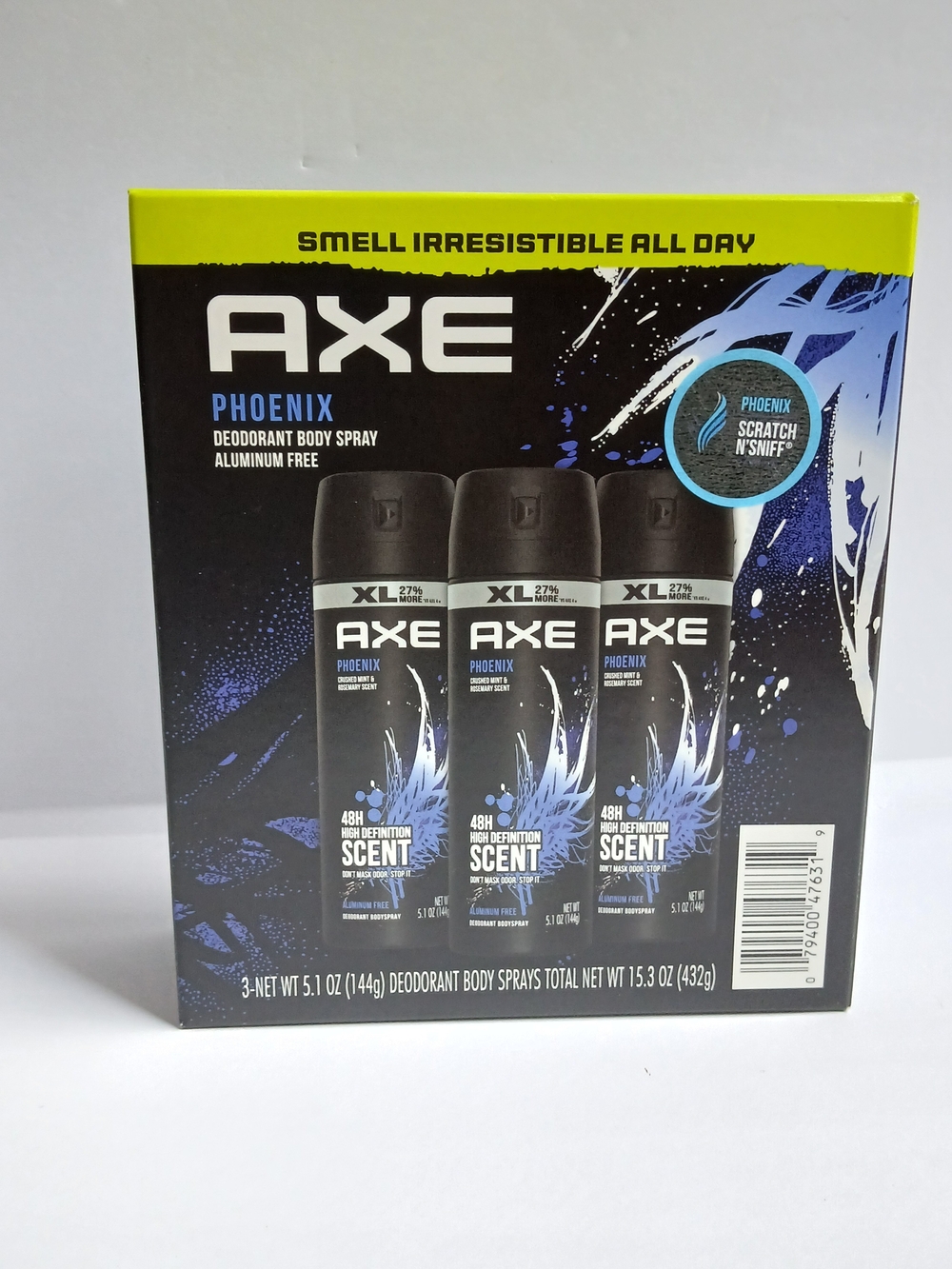 AXE Phoenix Deodorant Body Spray - Black/Blue (3 Pack)